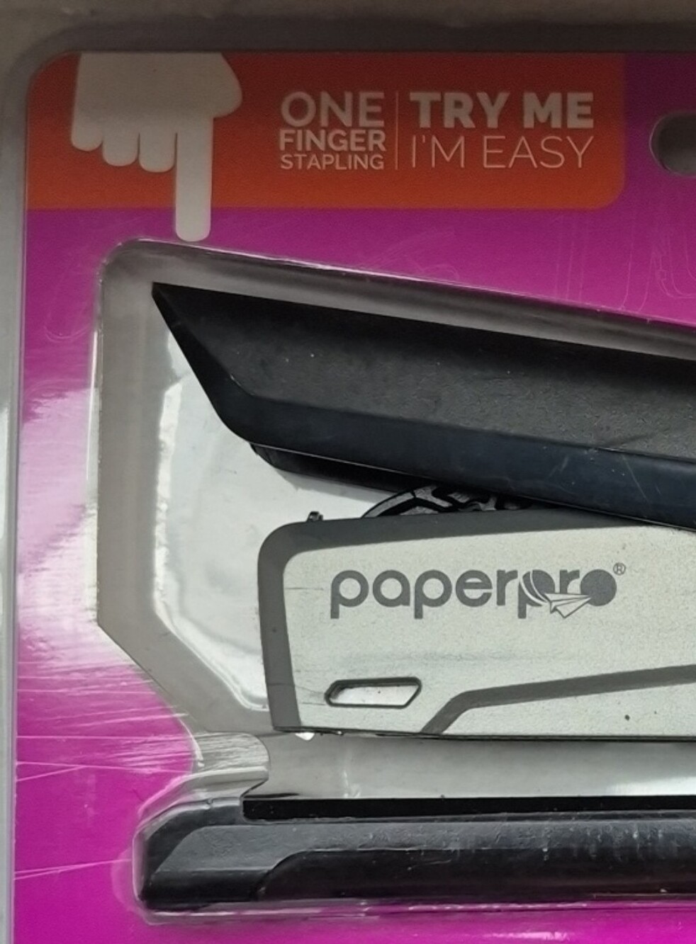 NWT PaperPro inPOWER 20 Desktop Stapler Gray Black Office School